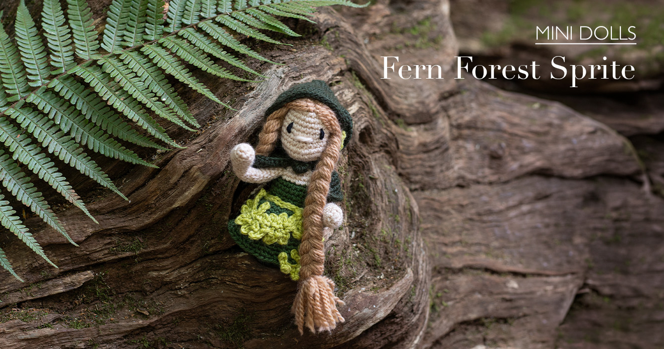 DOLLS mini fern forest sprite fairy toft autumn winter crochet pattern